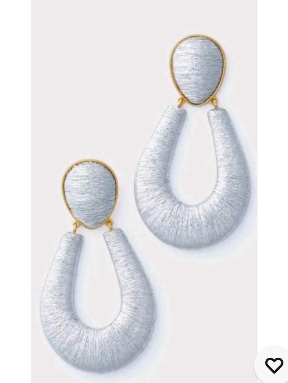 TUCKERNUCK Indra Silver Woven Wrapped Statement Metallic  Earrings NEW